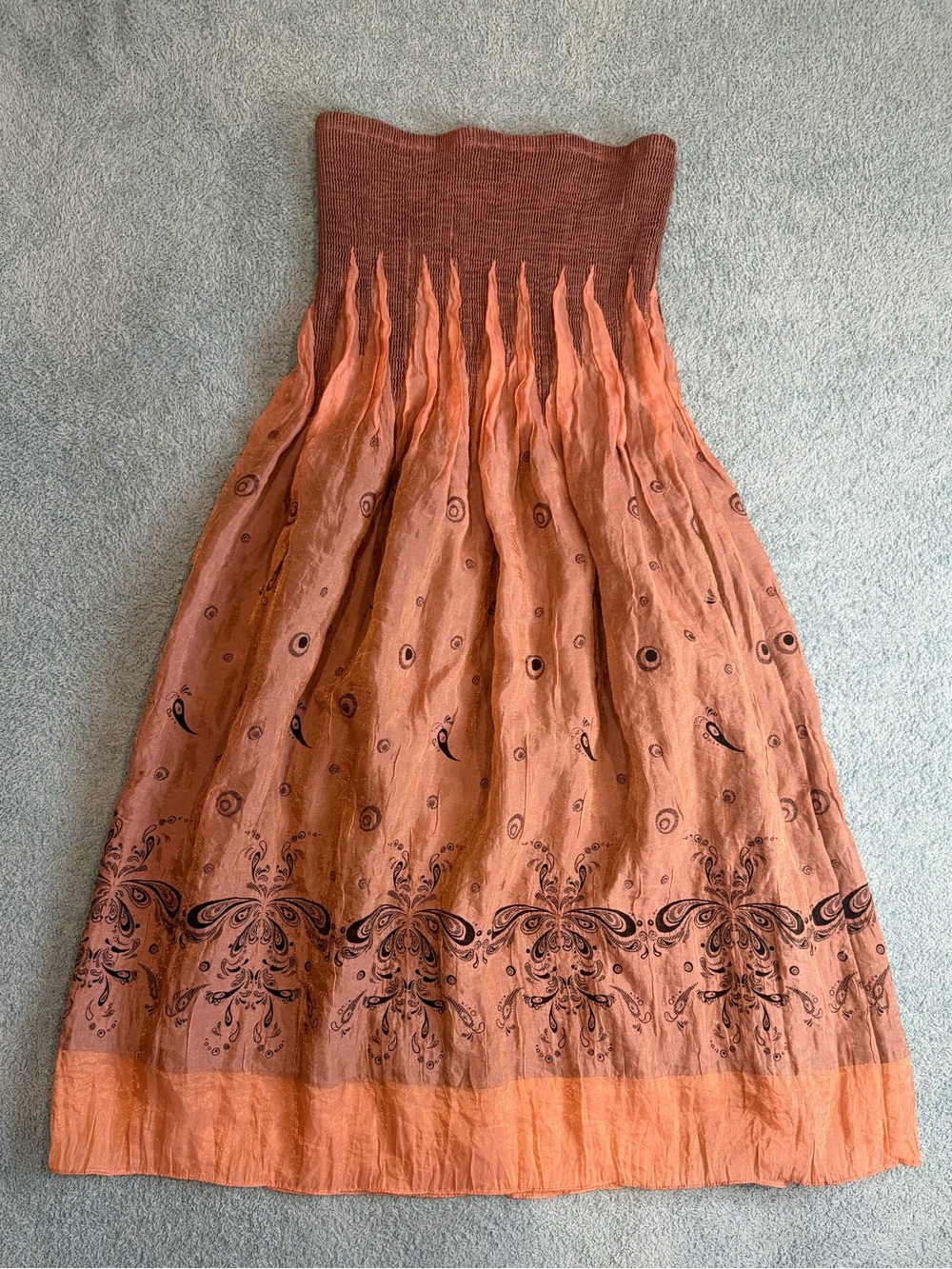 Lapis Anthropologie Convertible Skirt/Dress Rust Boho Fairy OneSize Festival Y2K